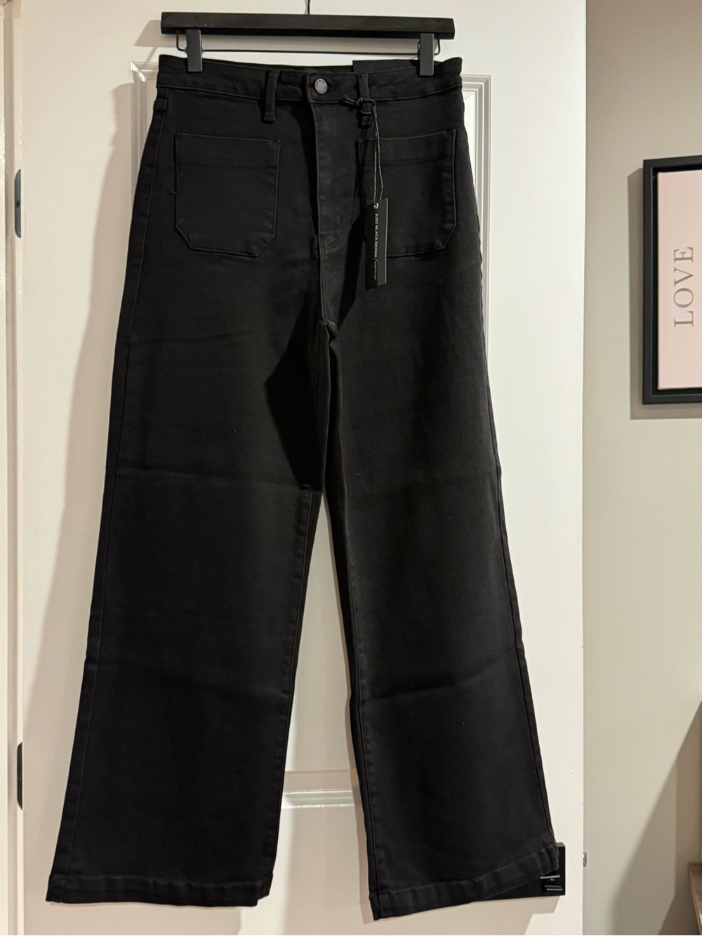 Just Black Sailor Pocket Wide-Leg High-Rise Jeans